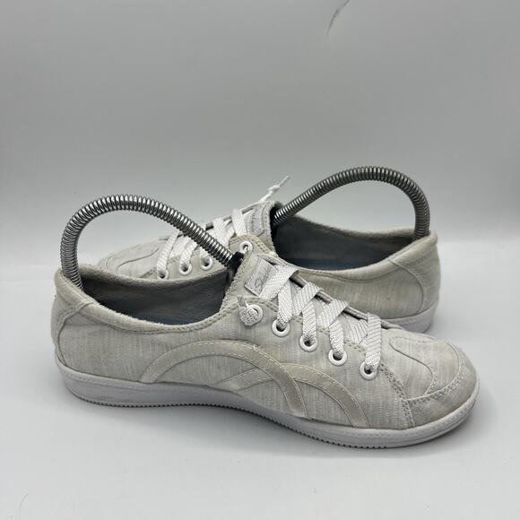 Skechers Shoes Womens Size 7 Madison Ave Take A Walk Sneakers White Canvas 23958 - Picture 6 of 12